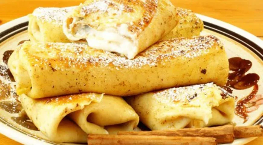 Блинчики со сладкой творожной начинкой