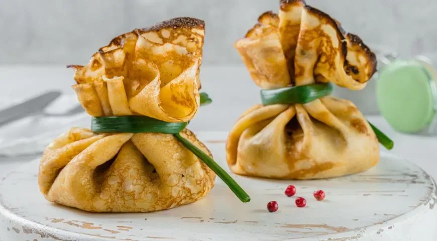 Блины с курицей и грибами от шефа