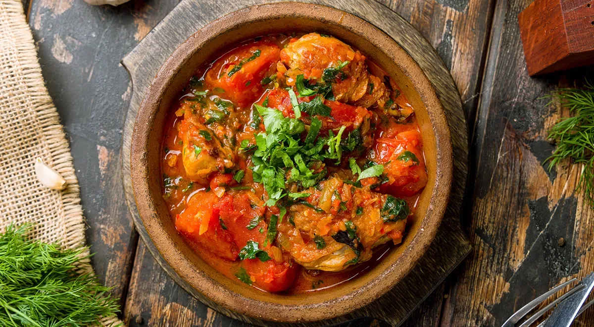 Чахохбили из курицы с помидорами