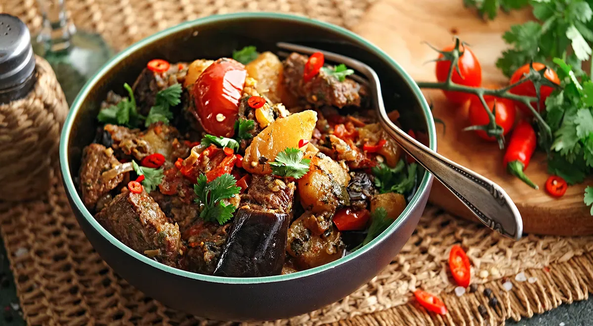 Чанахи с говядиной