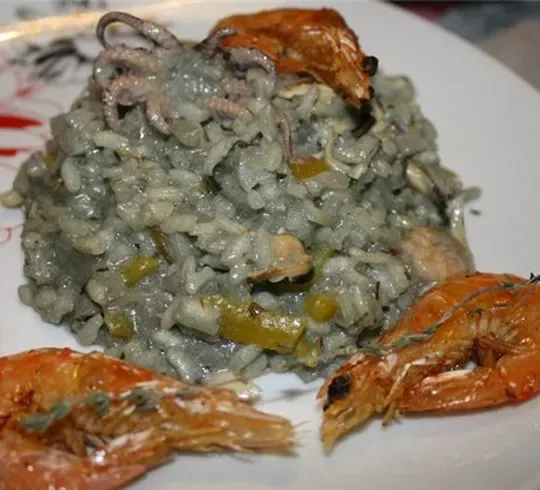 Чёрное ризотто