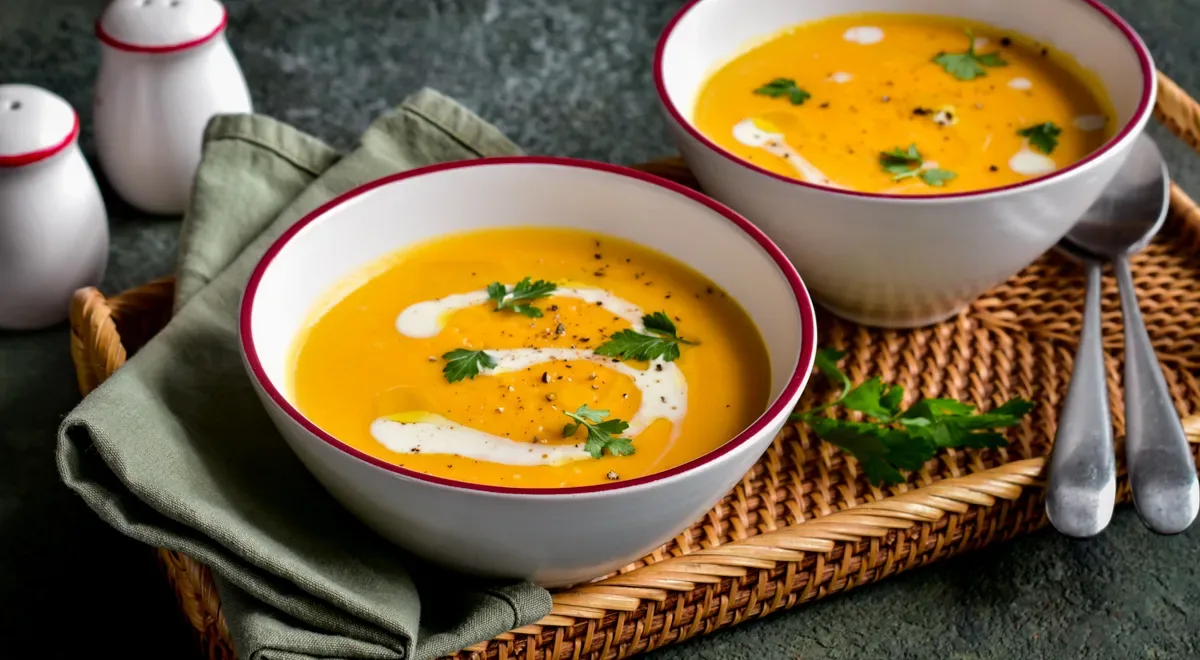 Суп-пюре из тыквы со сливками