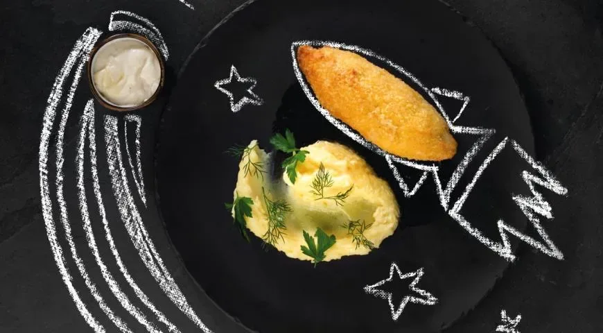 Котлета по-киевски с гарниром