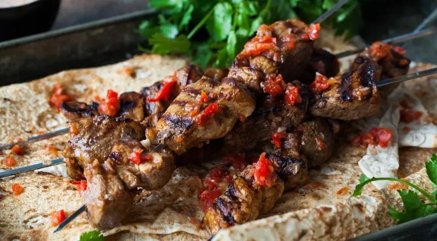 Красный шашлык из свинины