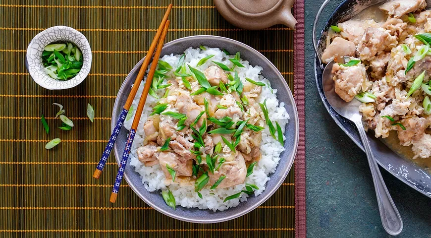 Оякодон с курицей и рисом