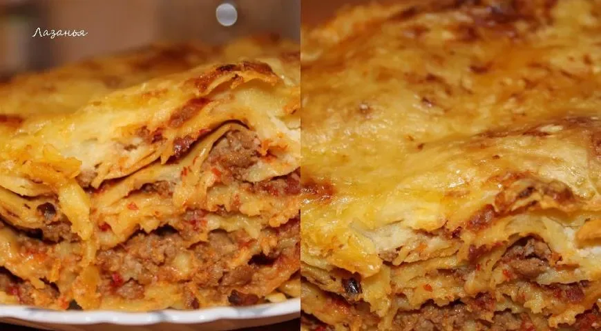 Лазанья с фаршем