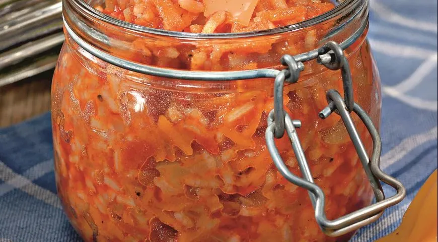 Ленивый перец с рисом на зиму