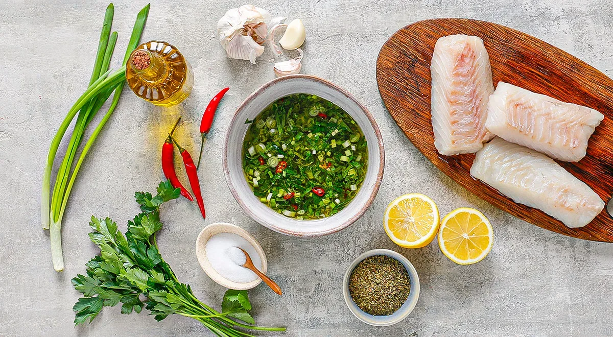 Лимонный маринад с травами для рыбы