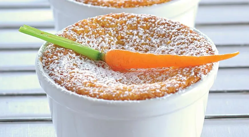 Морковные кексы в формочках