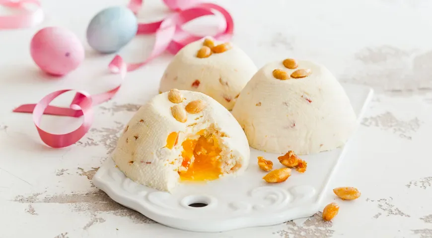 Творожная пасха с абрикосовым кремом