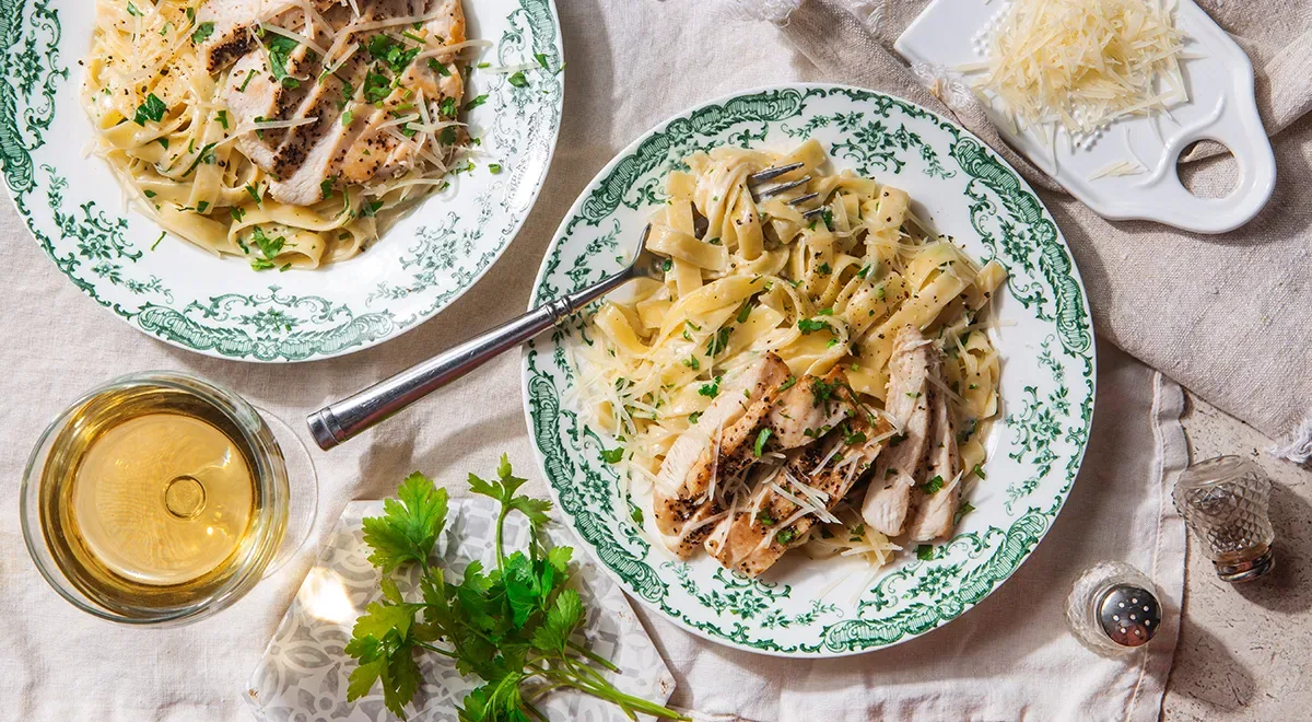 Паста Альфредо с курицей