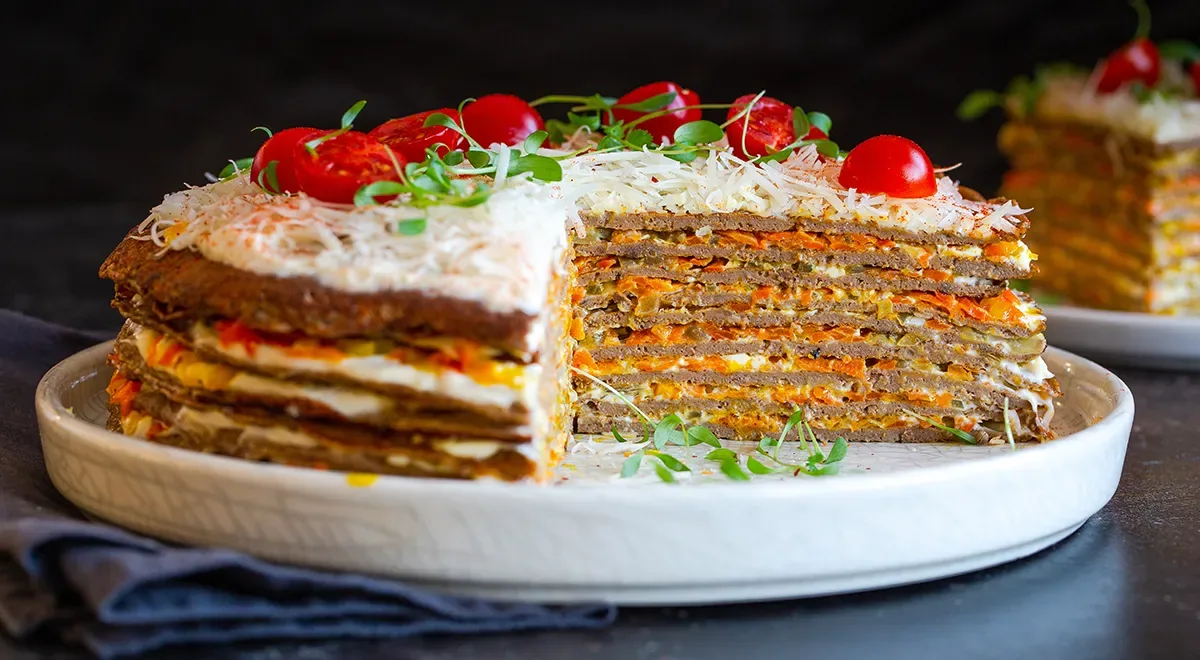 Печеночный торт из свиной печени