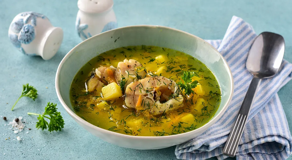 Рыбный суп с рисом и картошкой