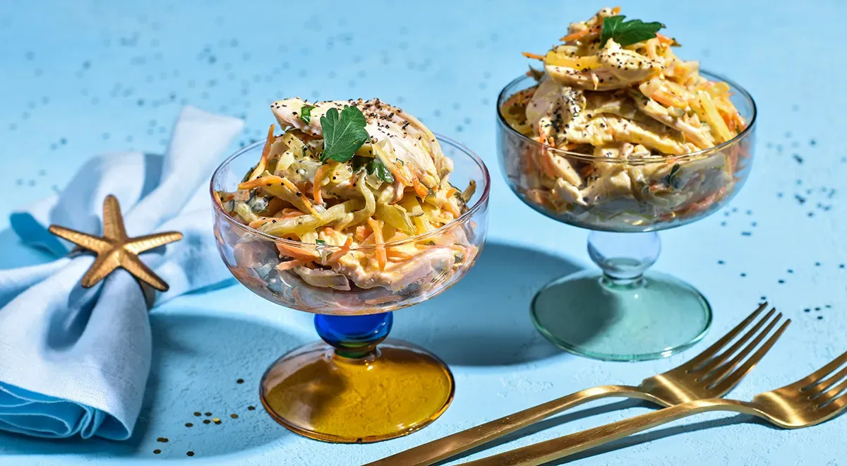 Салат Обжорка с курицей