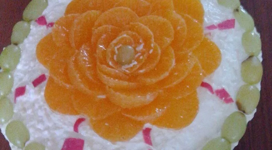 Салат с крабовыми палочками и мандаринами