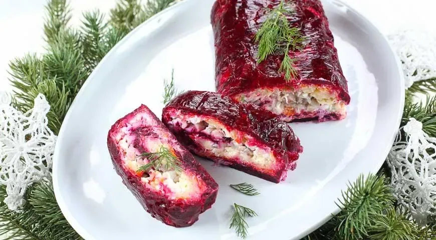Селёдка под шубой рулетом