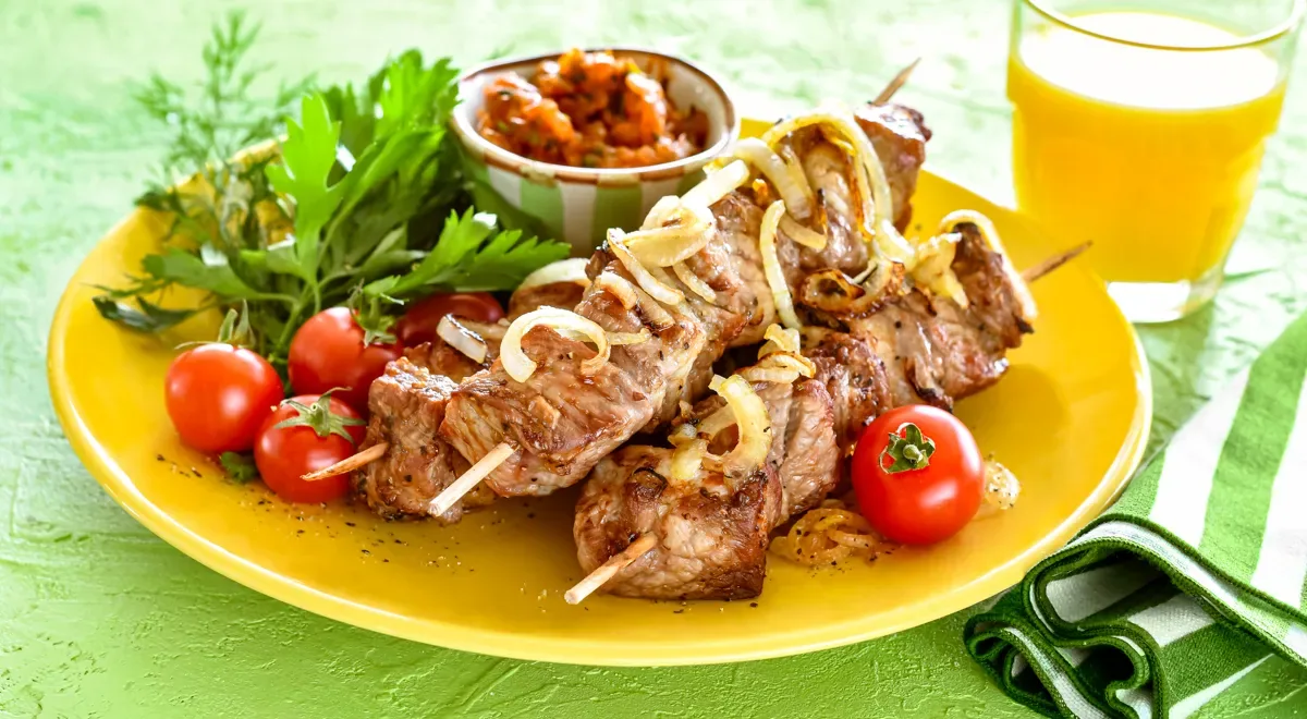 Шашлык из свинины в аэрогриле