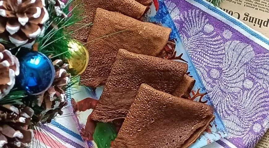 Шоколадные блинчики на молоке