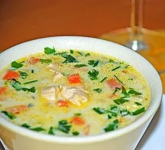 Итальянский сливочный суп с курицей