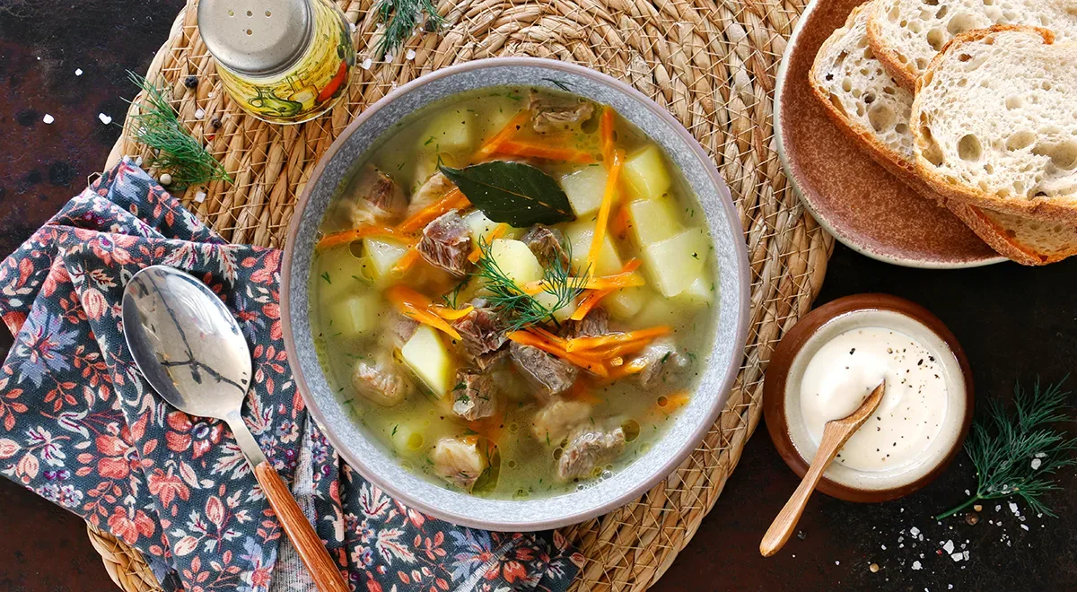 Суп с говядиной и картошкой