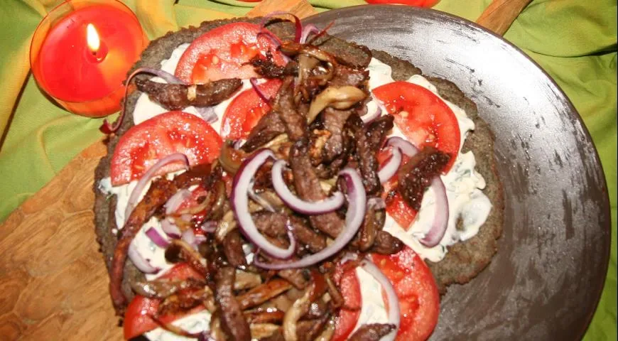 Тако с говядиной и вешенками "Чёрные белки"