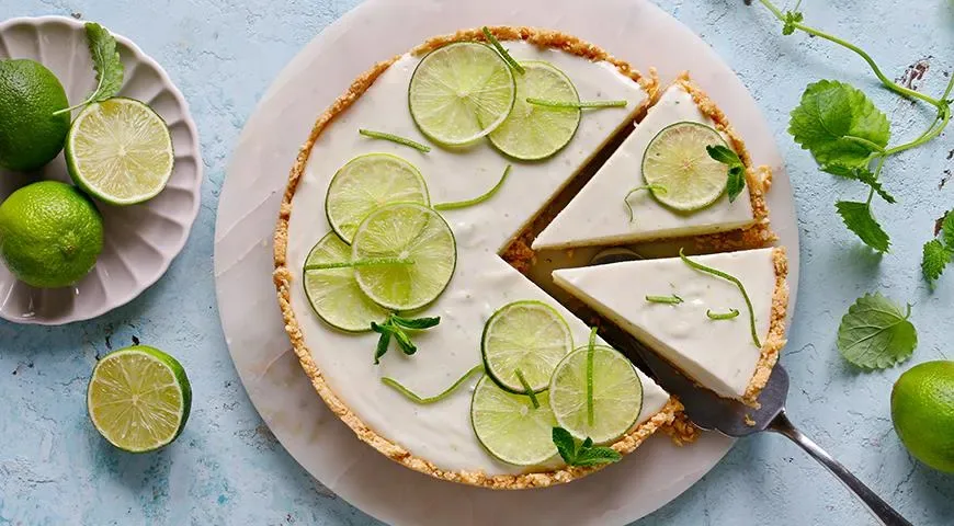 Торт с лаймом без выпечки