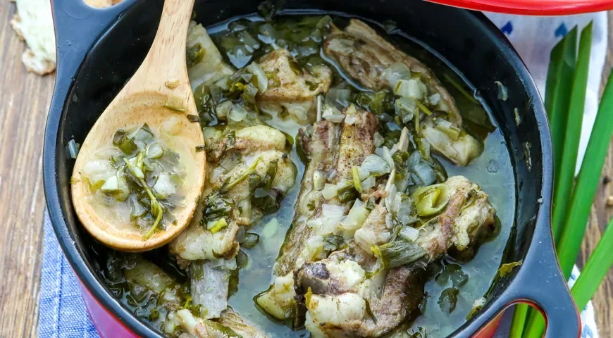 Чакапули из бараньей грудинки