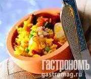 Жареный рис с имбирём и яйцом